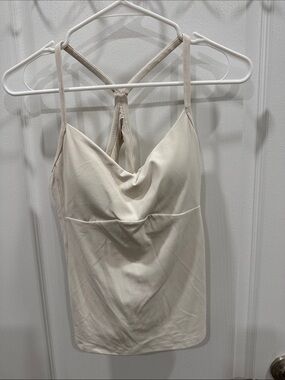 Athleta Cream Cowl Neck Slip Tank